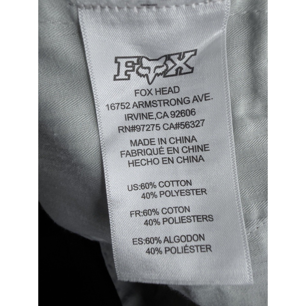 Fox Racing Youth Essex Shorts Boys 26 Black Chino Skate BMX Moto 8" Inseam - Picture 12 of 12